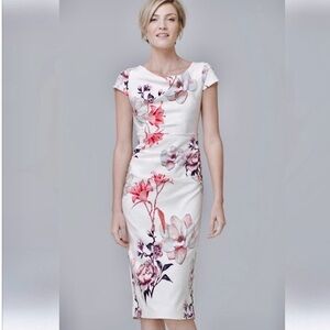 Whitehouse Blackmarket Lily Print Sheath Dress NWOT